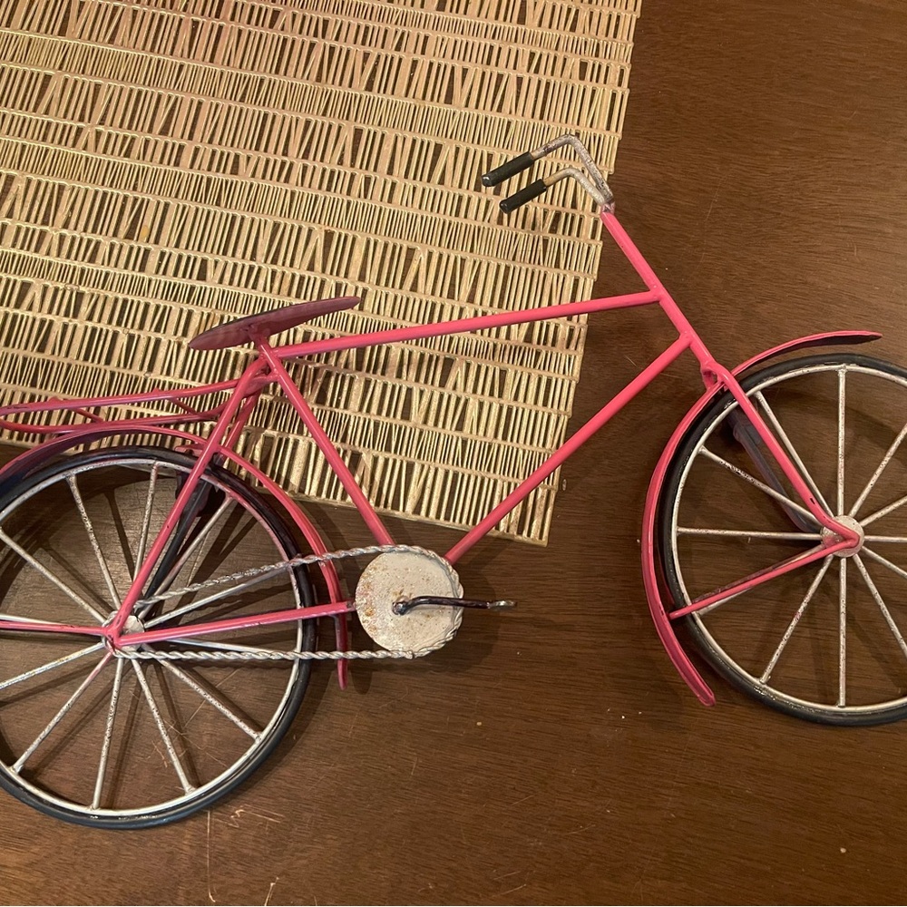 Vintage Pink Bicycle Home Accent